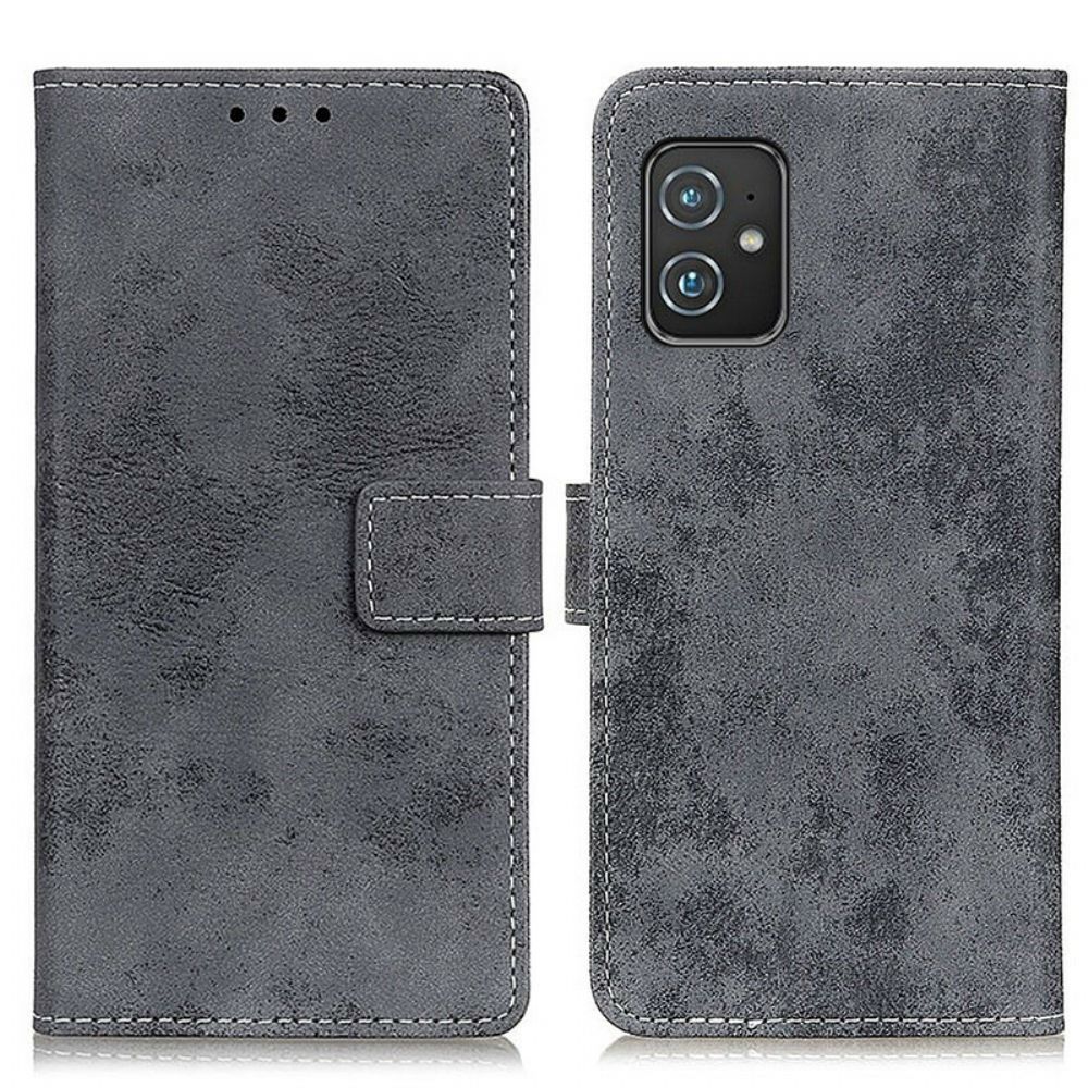 Flip Case Für Asus Zenfone 8 Vintage Kunstleder