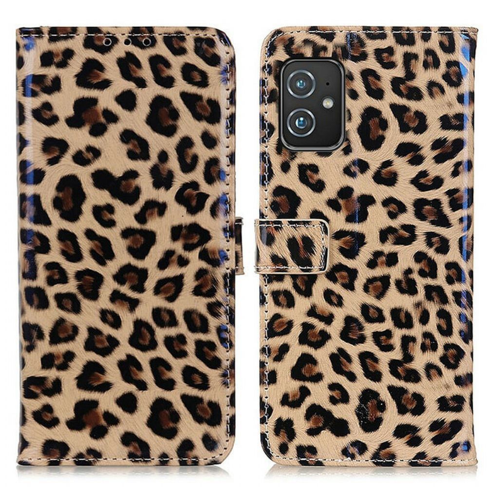 Lederhüllen Für Asus Zenfone 8 Einzelner Leopard