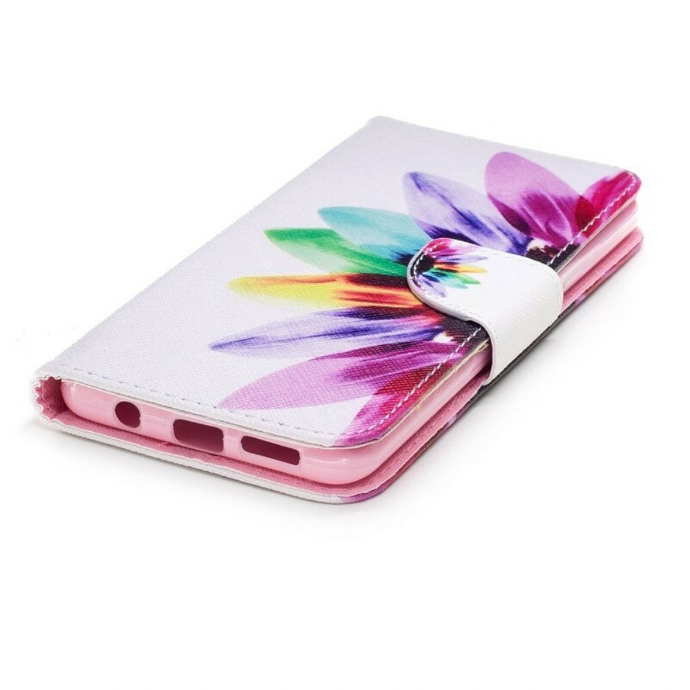 Flip Case Für Samsung Galaxy S9 Plus Aquarell Blume