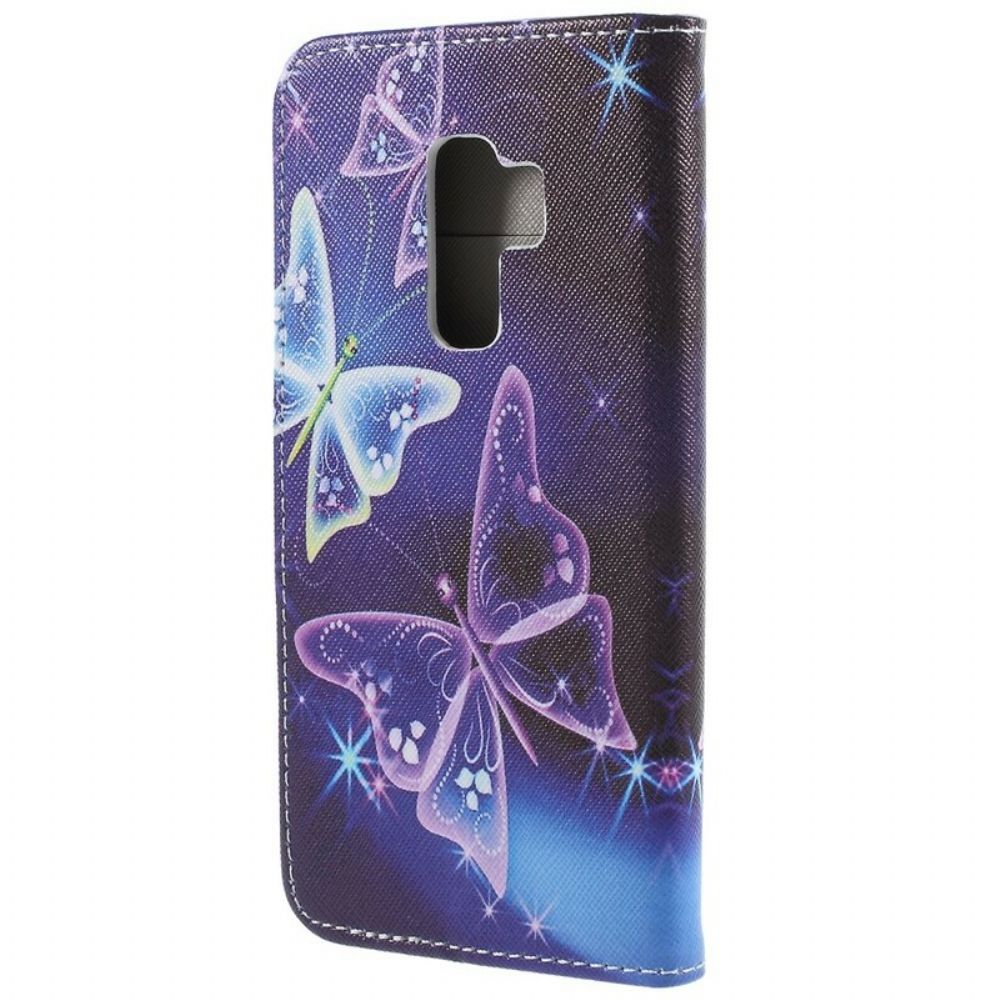 Flip Case Für Samsung Galaxy S9 Plus Schmetterlinge