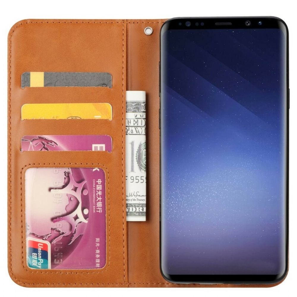 Schutzhülle Für Samsung Galaxy S9 Plus Flip Case Kartenetui Aus Kunstleder