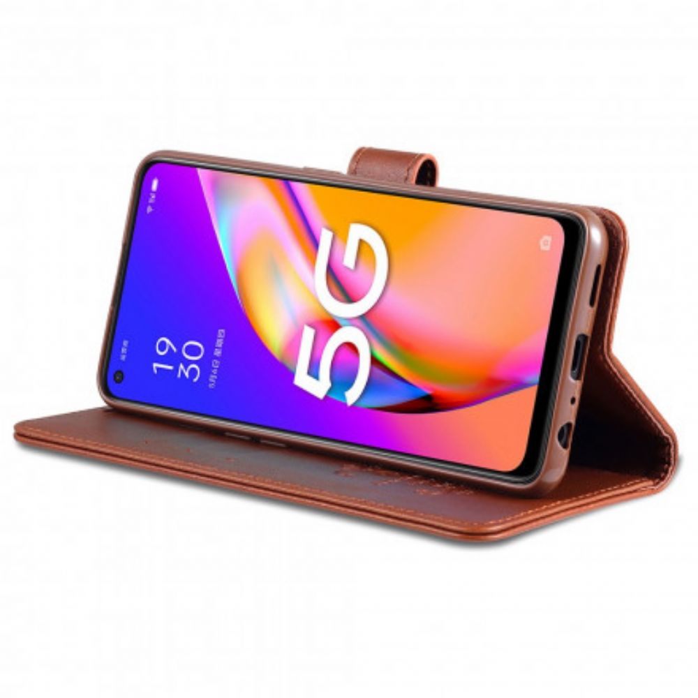 Flip Case Für Oppo A94 5G Azns Kunstleder