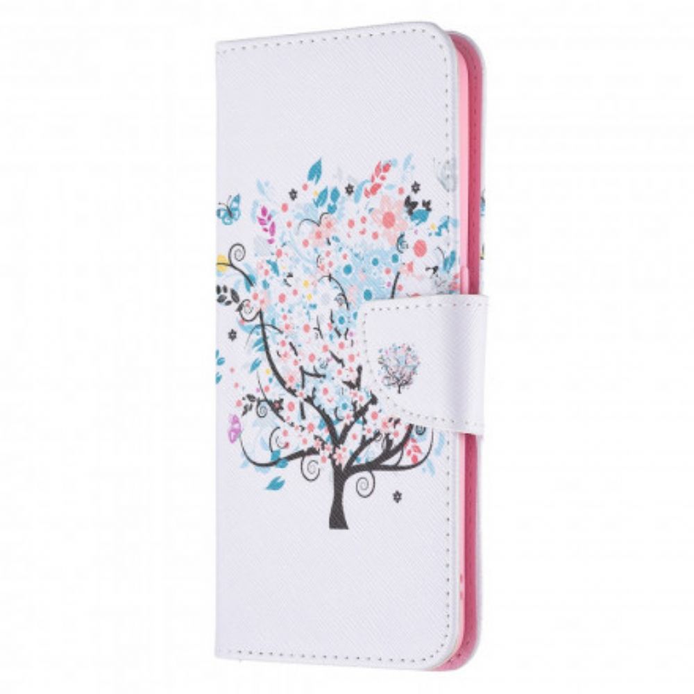 Flip Case Für Oppo A94 5G Blumiger Baum