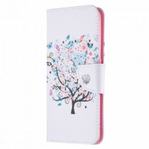 Flip Case Für Oppo A94 5G Blumiger Baum