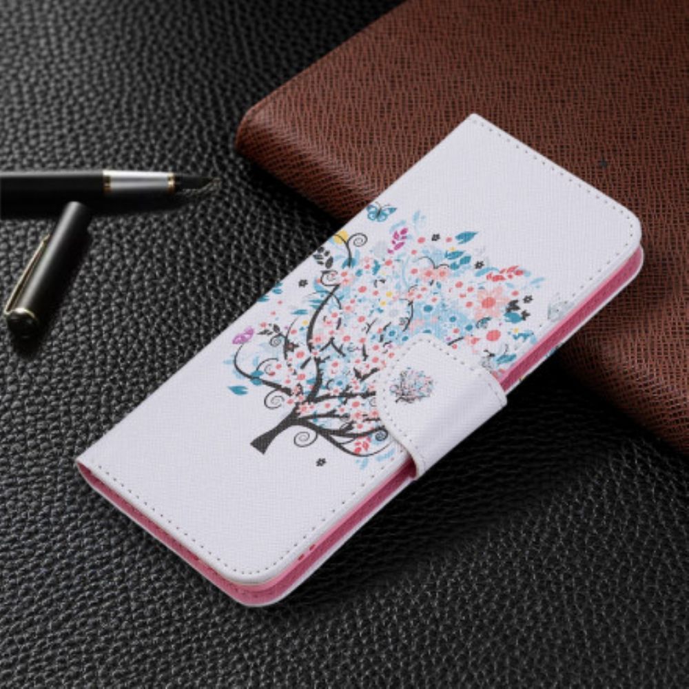 Flip Case Für Oppo A94 5G Blumiger Baum