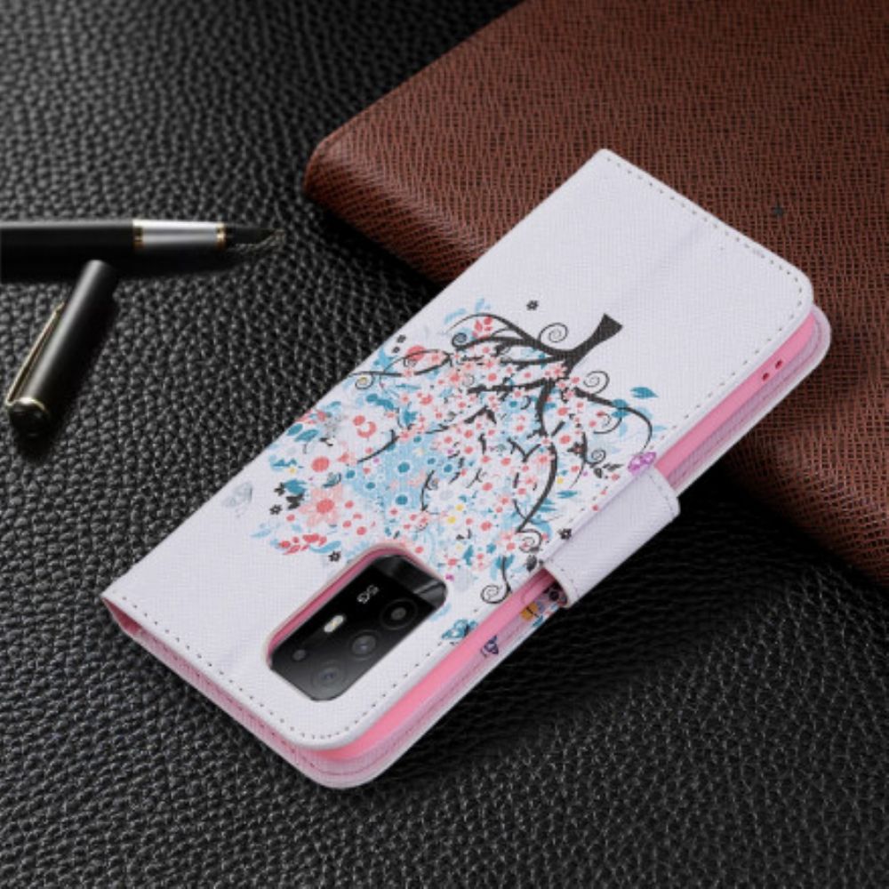 Flip Case Für Oppo A94 5G Blumiger Baum