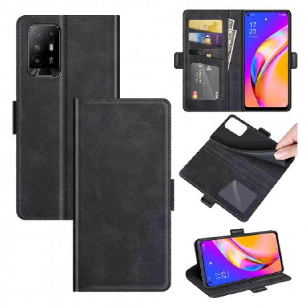 Flip Case Für Oppo A94 5G Flip Case Doppelklappe