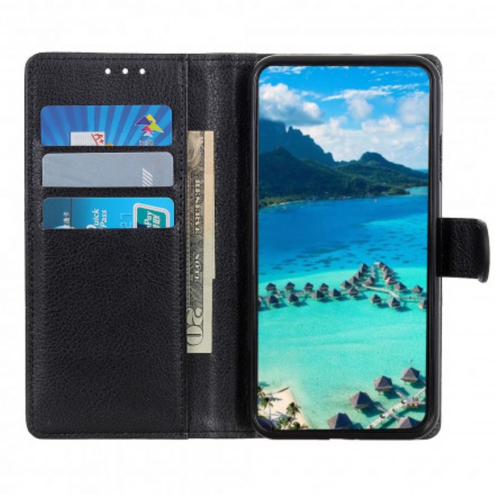 Flip Case Für Oppo A94 5G Kunstleder Litschi