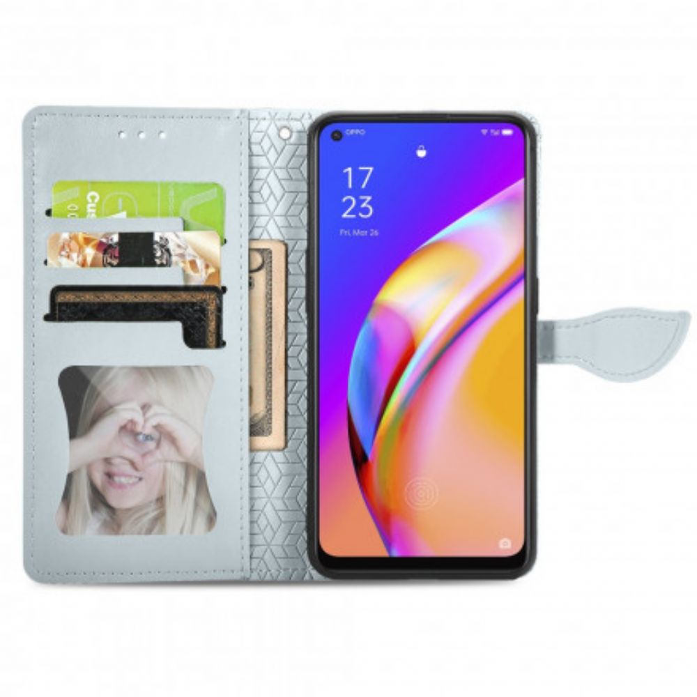 Flip Case Für Oppo A94 5G Stammesblätter