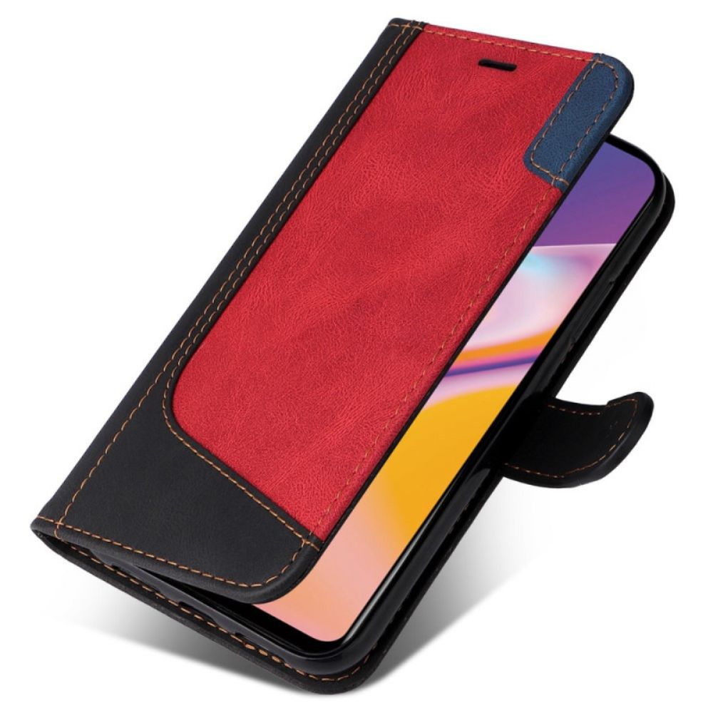 Flip Case Für Oppo A94 5G Trikolore Mit Riemen