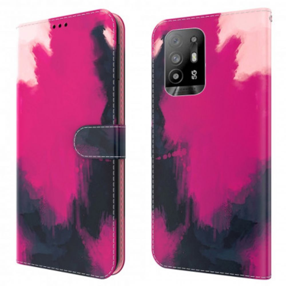 Lederhüllen Für Oppo A94 5G Aquarell