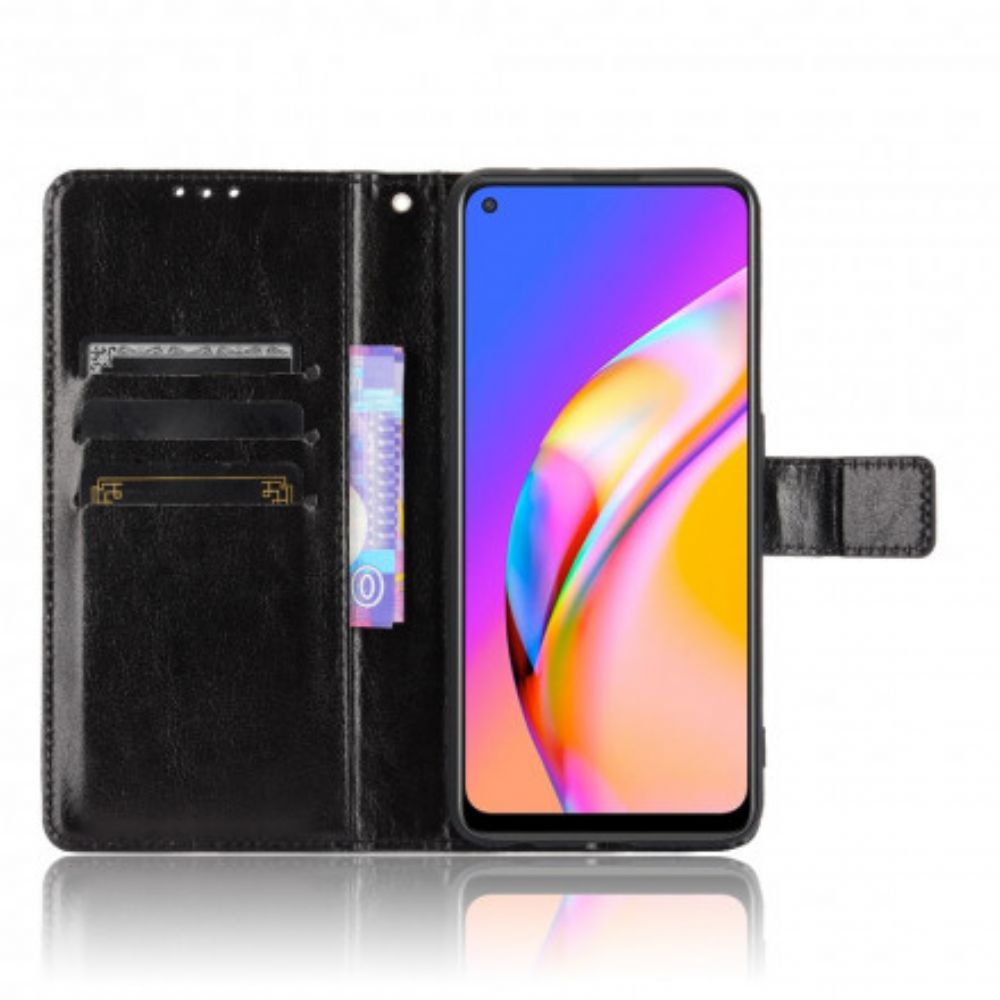 Lederhüllen Für Oppo A94 5G Auffälliges Kunstleder