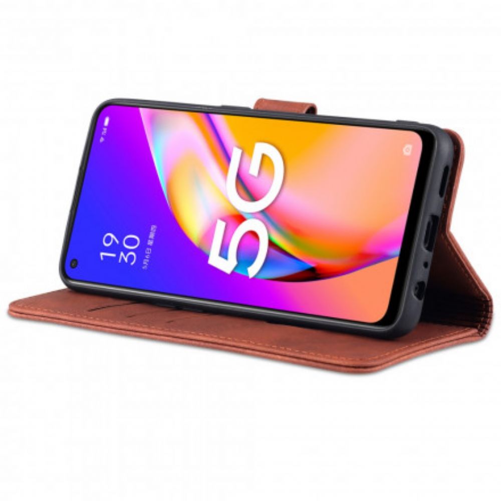 Lederhüllen Für Oppo A94 5G Azns Ledereffekt