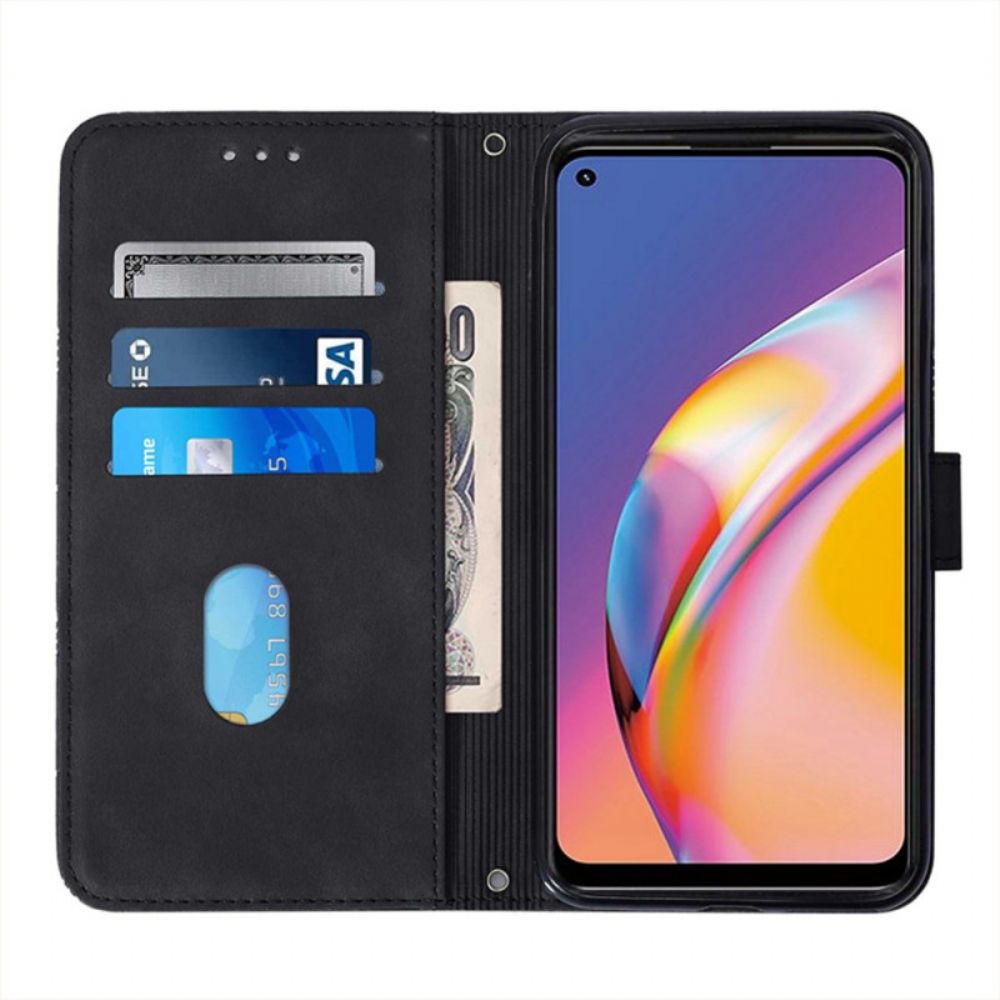 Lederhüllen Für Oppo A94 5G Kunstleder Mit Riemen