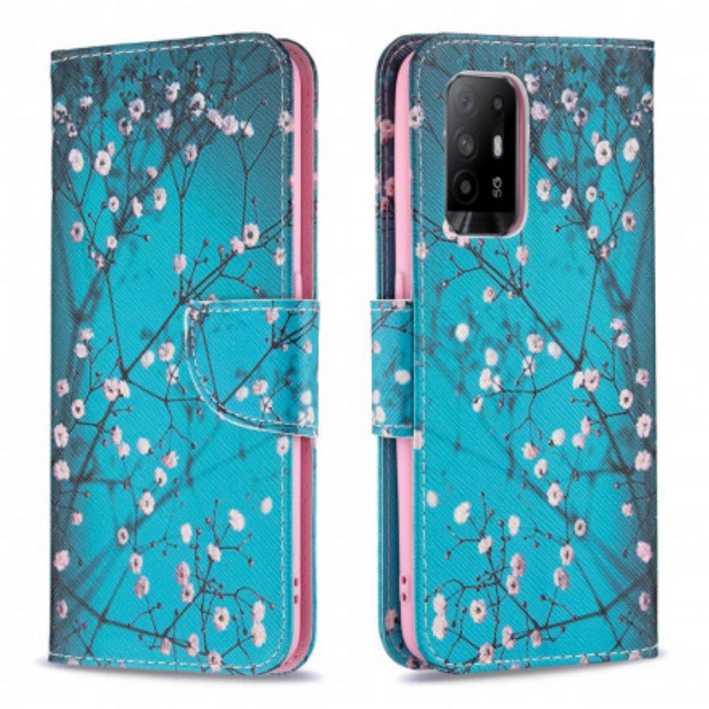 Schutzhülle Für Oppo A94 5G Flip Case Blühende Zweige