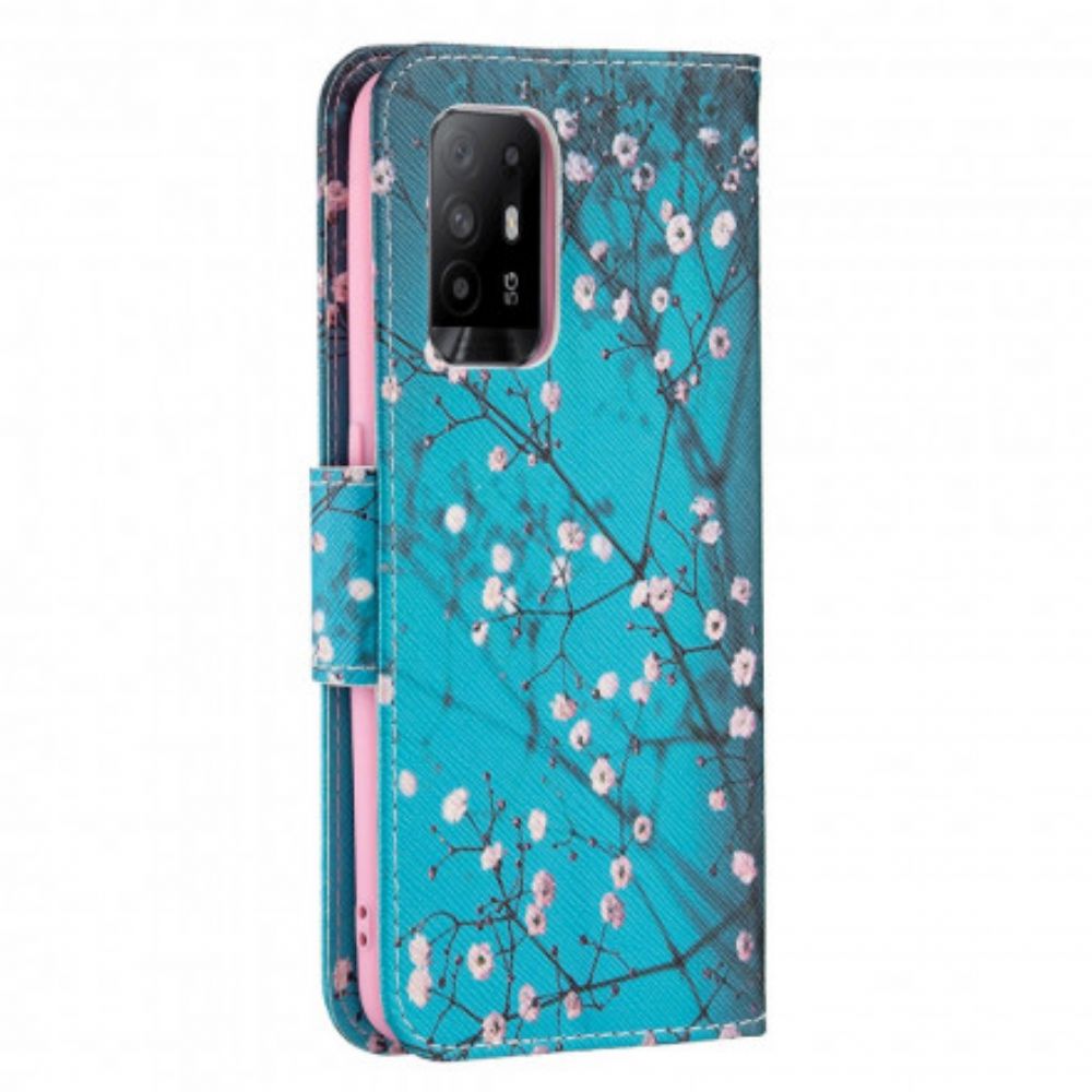 Schutzhülle Für Oppo A94 5G Flip Case Blühende Zweige