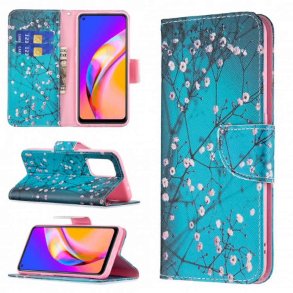 Schutzhülle Für Oppo A94 5G Flip Case Blühende Zweige