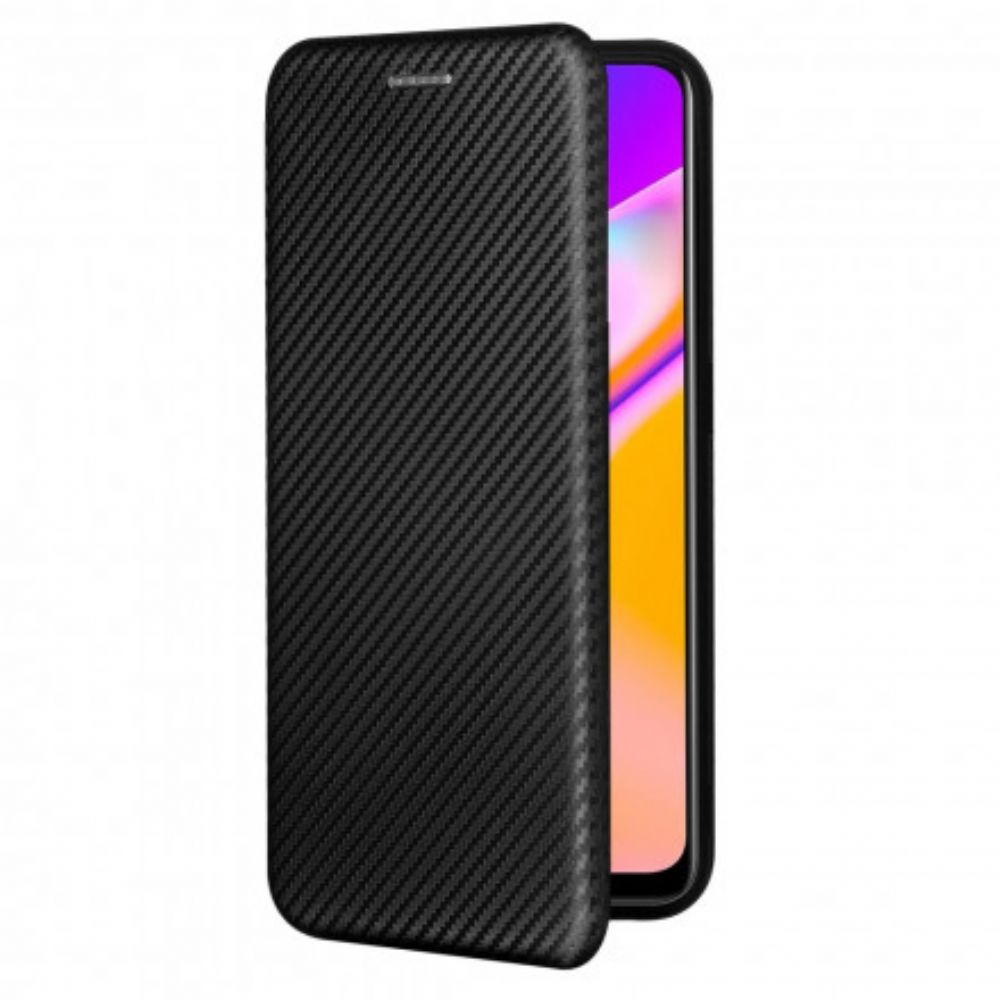 Schutzhülle Für Oppo A94 5G Flip Case Farbiges Carbon-silikon