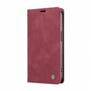 Flip Case Motorola Edge 50 Neo Yikatu Wildledereffekt