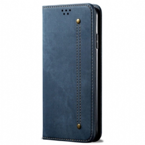 Flip Case Samsung Galaxy S24 Fe Jeansstoff