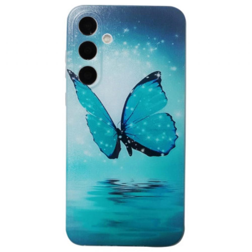 Hülle Samsung Galaxy S24 Fe Handyhülle Blauer Schmetterling