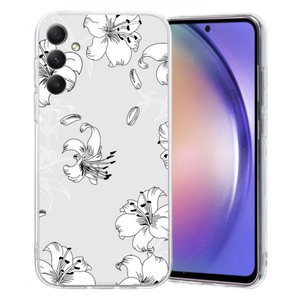 Hülle Samsung Galaxy S24 Fe Handyhülle Weiße Blumen