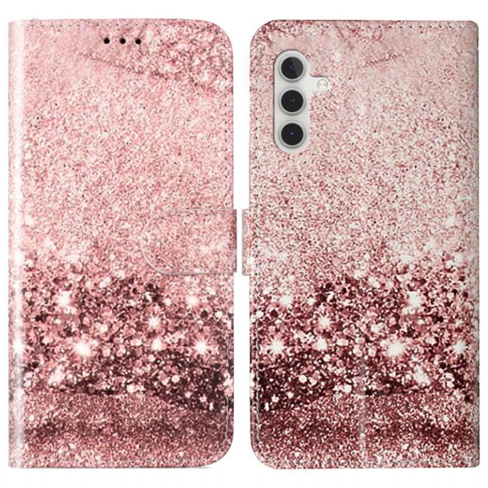 Lederhüllen Für Samsung Galaxy S24 Fe Roségoldener Marmor