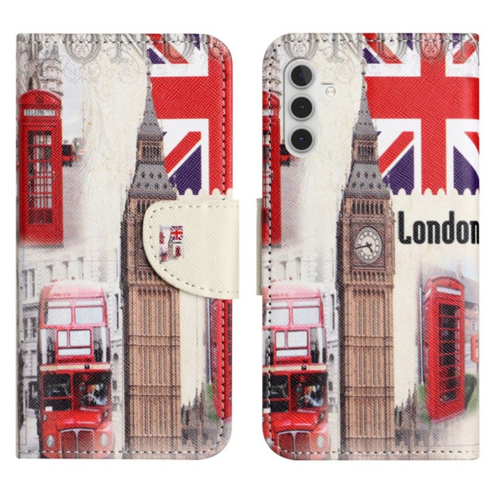 Lederhüllen Samsung Galaxy S24 Fe Londoner Leben