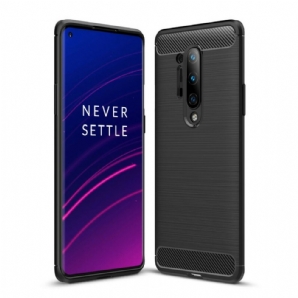 Hülle Für OnePlus 8 Pro Gebürstete Kohlefaser