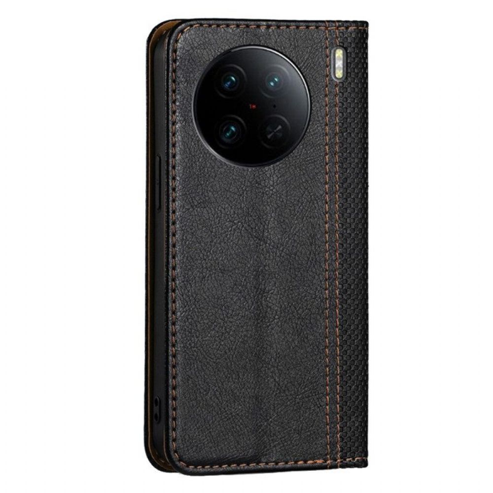 Schutzhülle Für Vivo X90 Pro Flip Case Vintage-kunstleder