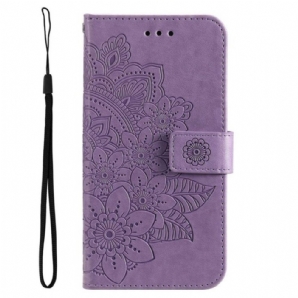 Flip Case Für Samsung Galaxy S23 Plus 5G Mit Kordel Riemchen-mandala