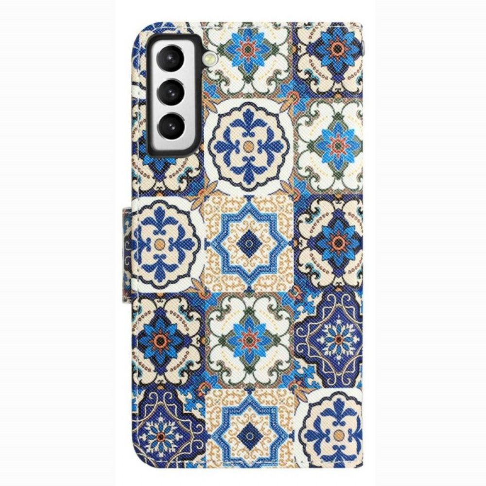 Flip Case Für Samsung Galaxy S23 Plus 5G Mit Kordel Riemchen-patchwork