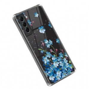 Handyhülle Für Samsung Galaxy S23 Plus 5G Blaue Blumen