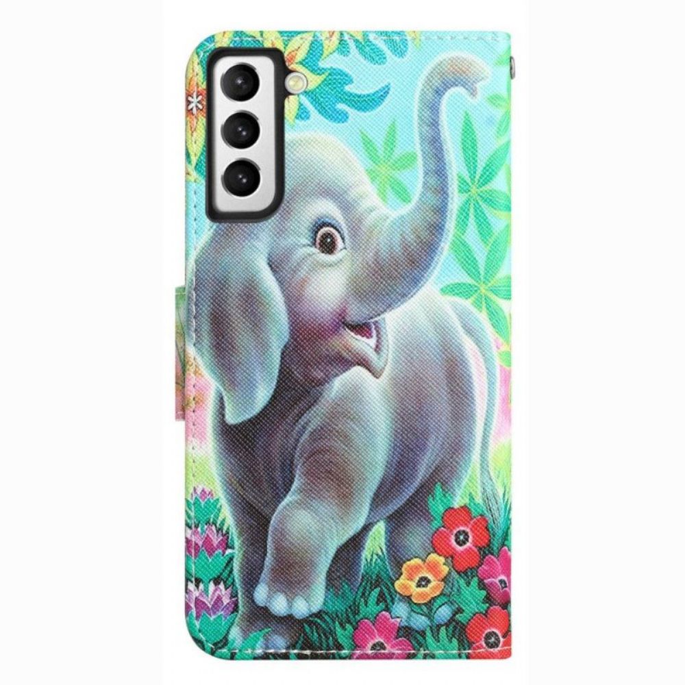 Lederhüllen Für Samsung Galaxy S23 Plus 5G Mit Kordel Tanga-elefant