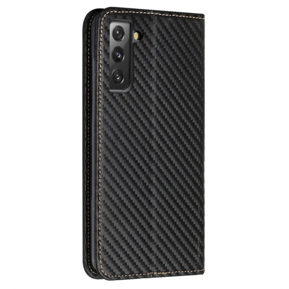 Schutzhülle Für Samsung Galaxy S23 Plus 5G Mit Kordel Flip Case Riemchen-carbonfaser-stil