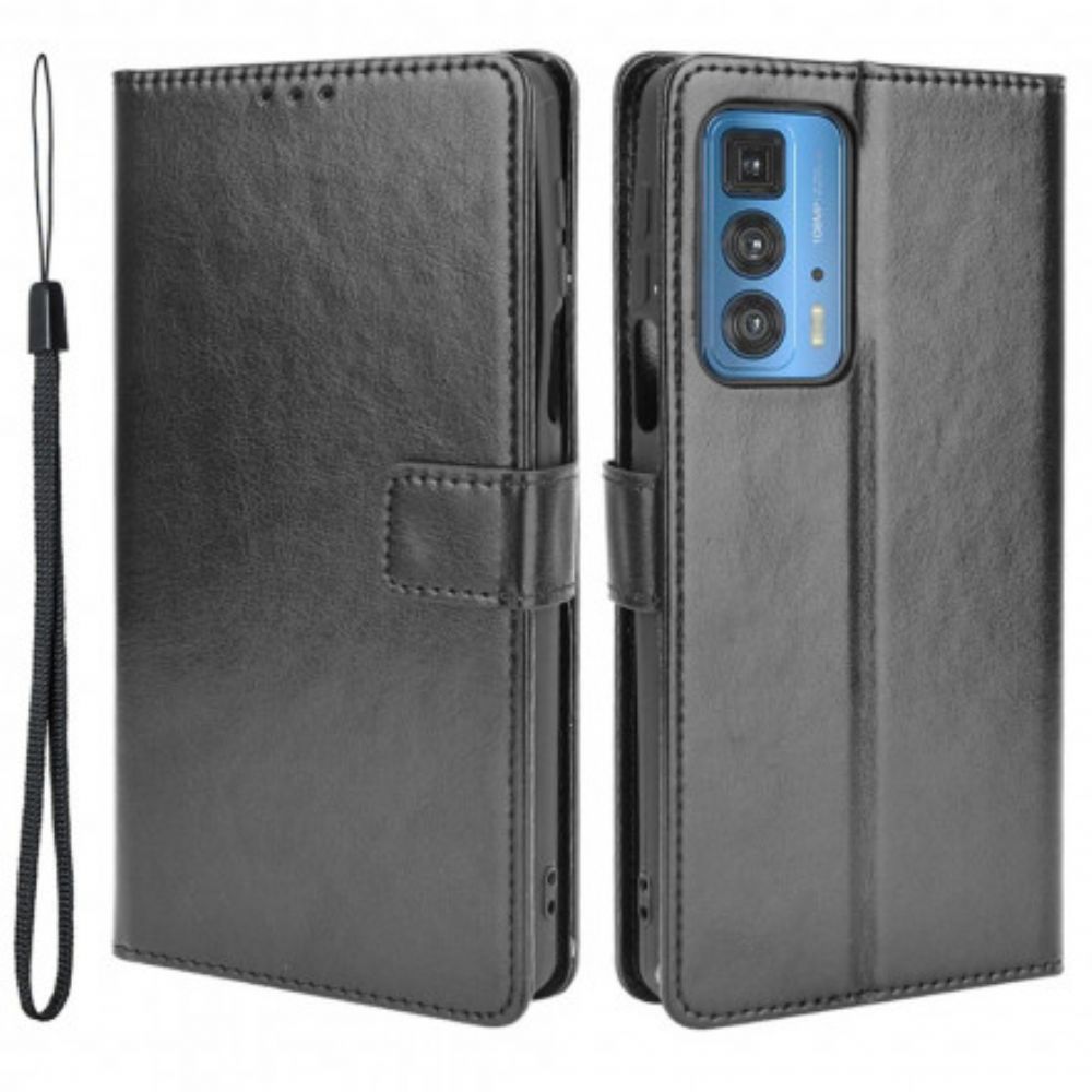 Flip Case Für Motorola Edge 20 Pro Auffälliges Kunstleder