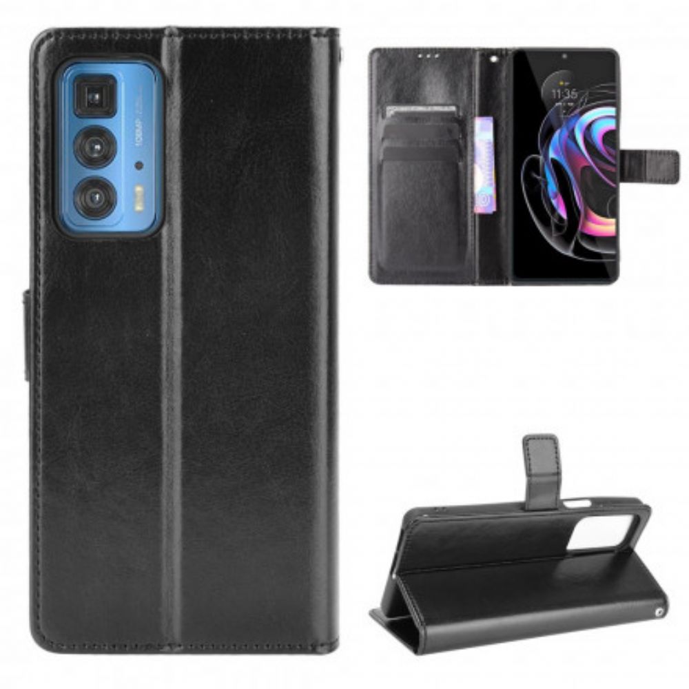 Flip Case Für Motorola Edge 20 Pro Auffälliges Kunstleder