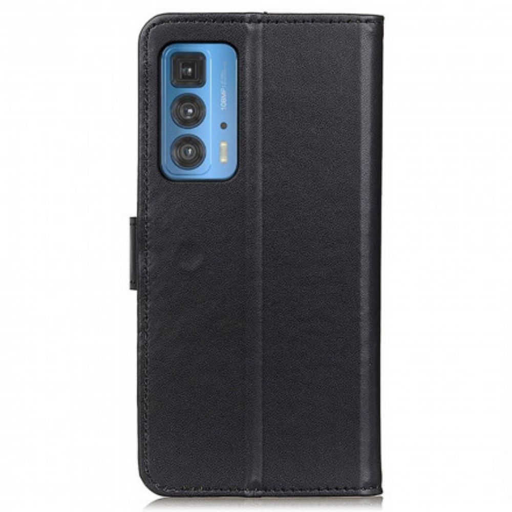 Flip Case Für Motorola Edge 20 Pro Einfaches Kunstleder