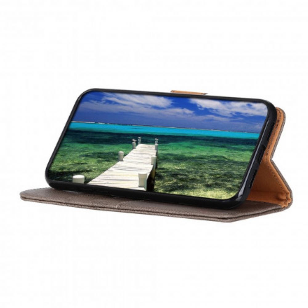 Flip Case Für Motorola Edge 20 Pro Kunstleder Khazneh