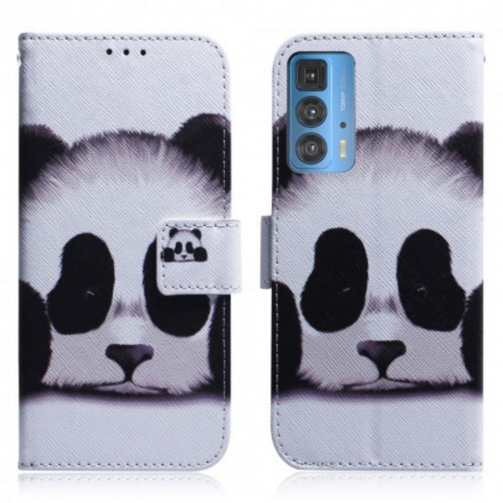 Flip Case Für Motorola Edge 20 Pro Panda-gesicht