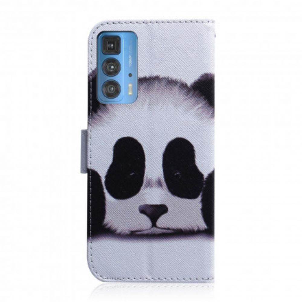 Flip Case Für Motorola Edge 20 Pro Panda-gesicht