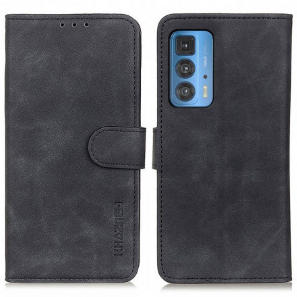 Flip Case Für Motorola Edge 20 Pro Vintage Ledereffekt Khazneh