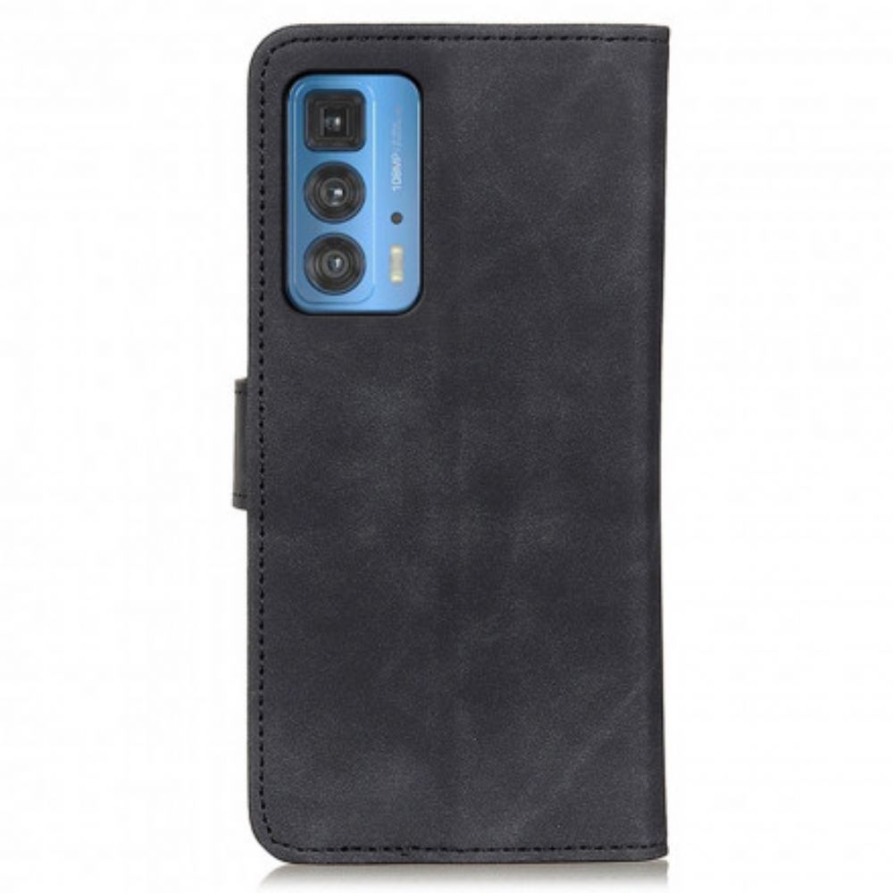 Flip Case Für Motorola Edge 20 Pro Vintage Ledereffekt Khazneh