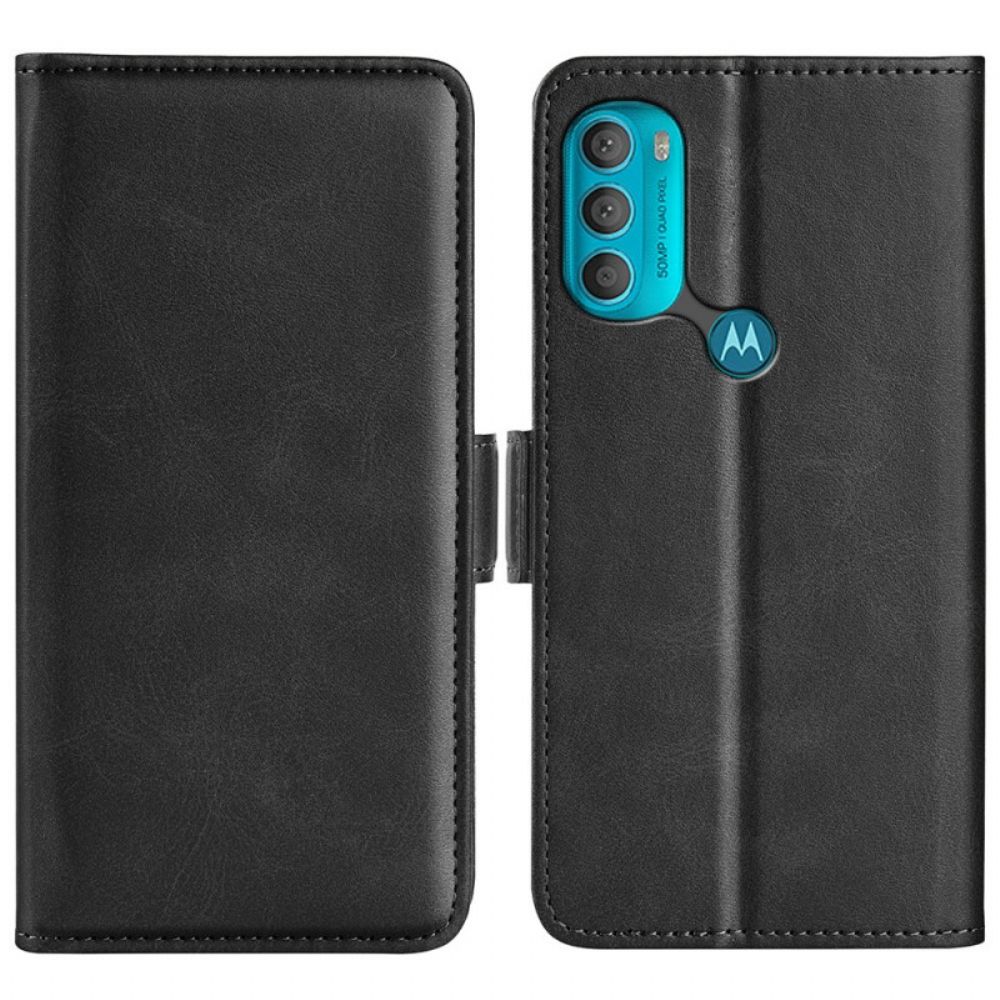 Flip Case Für Moto G71 5G Flip Case Doppelklappe