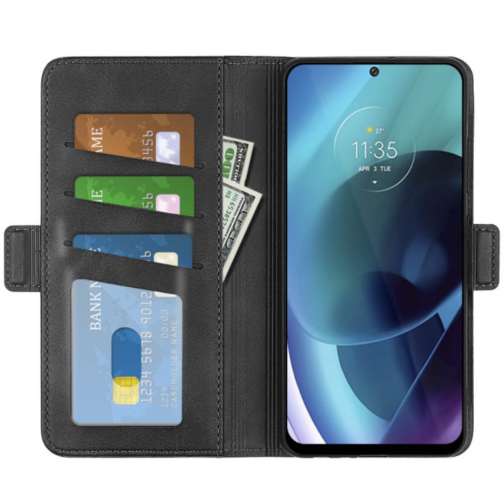 Flip Case Für Moto G71 5G Flip Case Doppelklappe