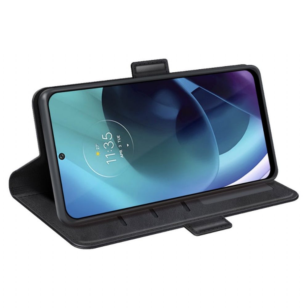 Flip Case Für Moto G71 5G Flip Case Doppelklappe