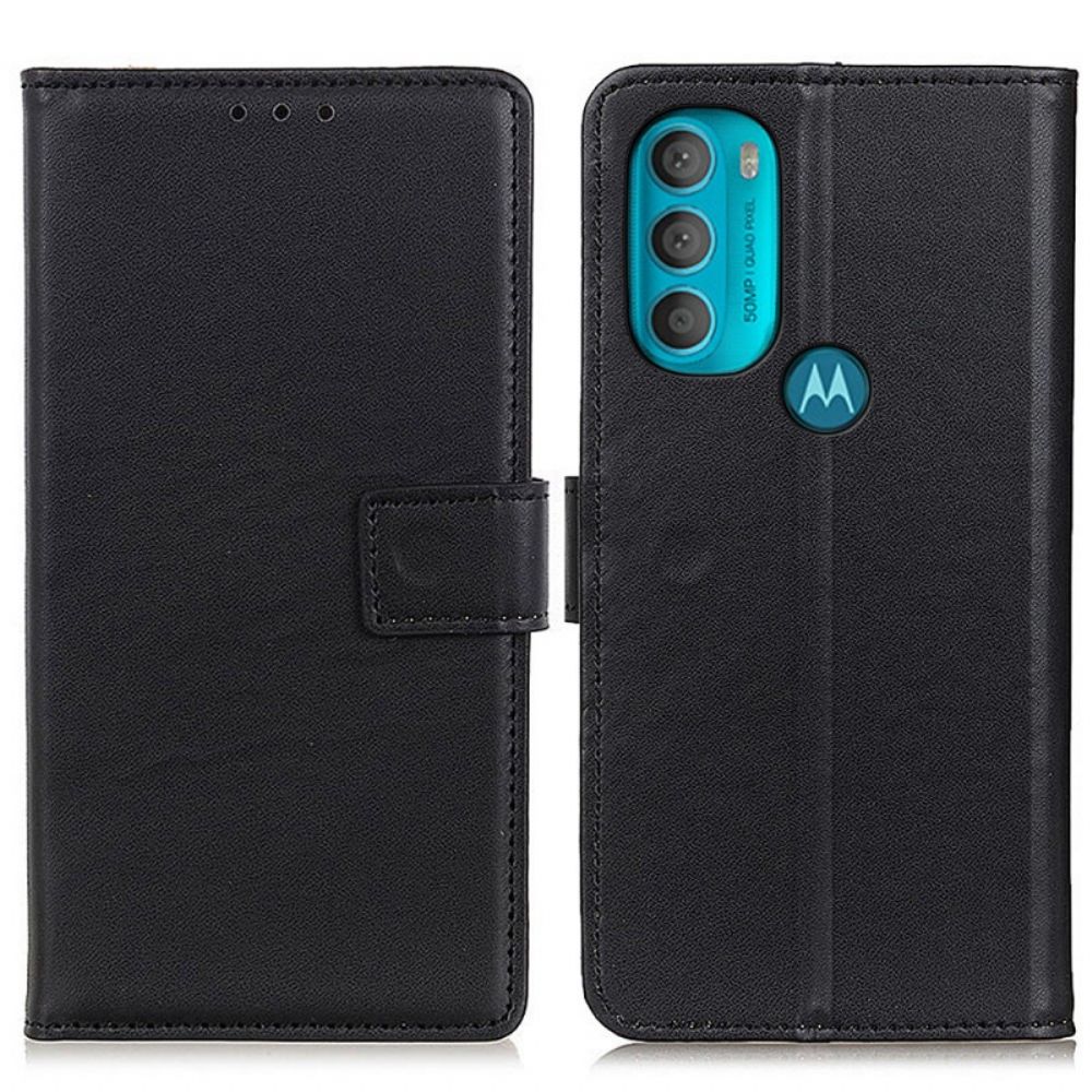 Flip Case Für Moto G71 5G Einfaches Kunstleder