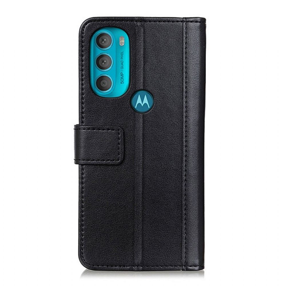 Flip Case Für Moto G71 5G Farbige Ausführung In Lederoptik