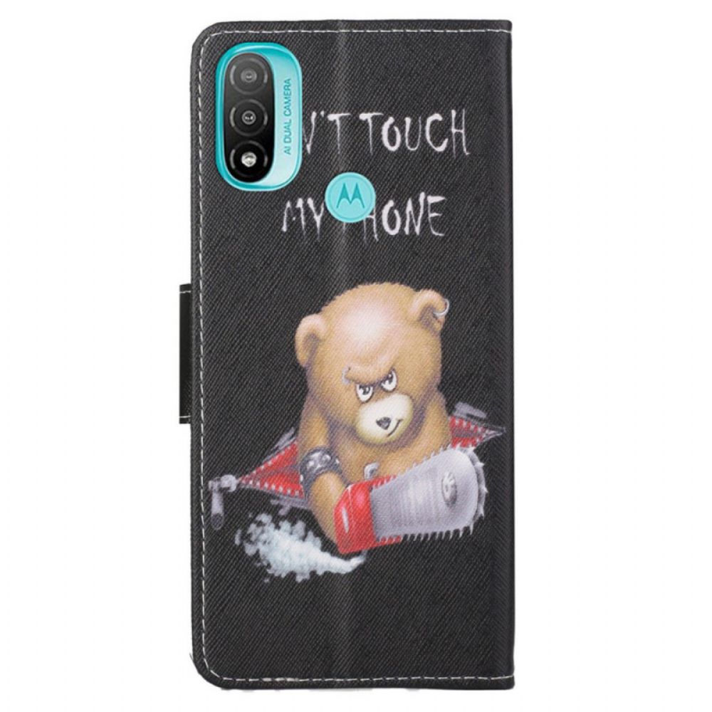 Flip Case Für Moto G71 5G Gefährlicher Bär