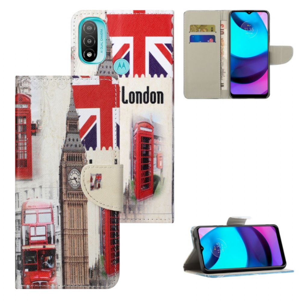 Flip Case Für Moto G71 5G Londoner Leben